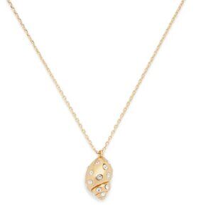 Kate Spade Under the Sea Mini Pave Shell Pendant Necklace
